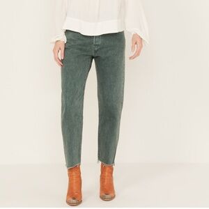 LEVI'S PREMIUM WOMEN'S 501 ORIGINAL CROPPED JEANS Sage Green